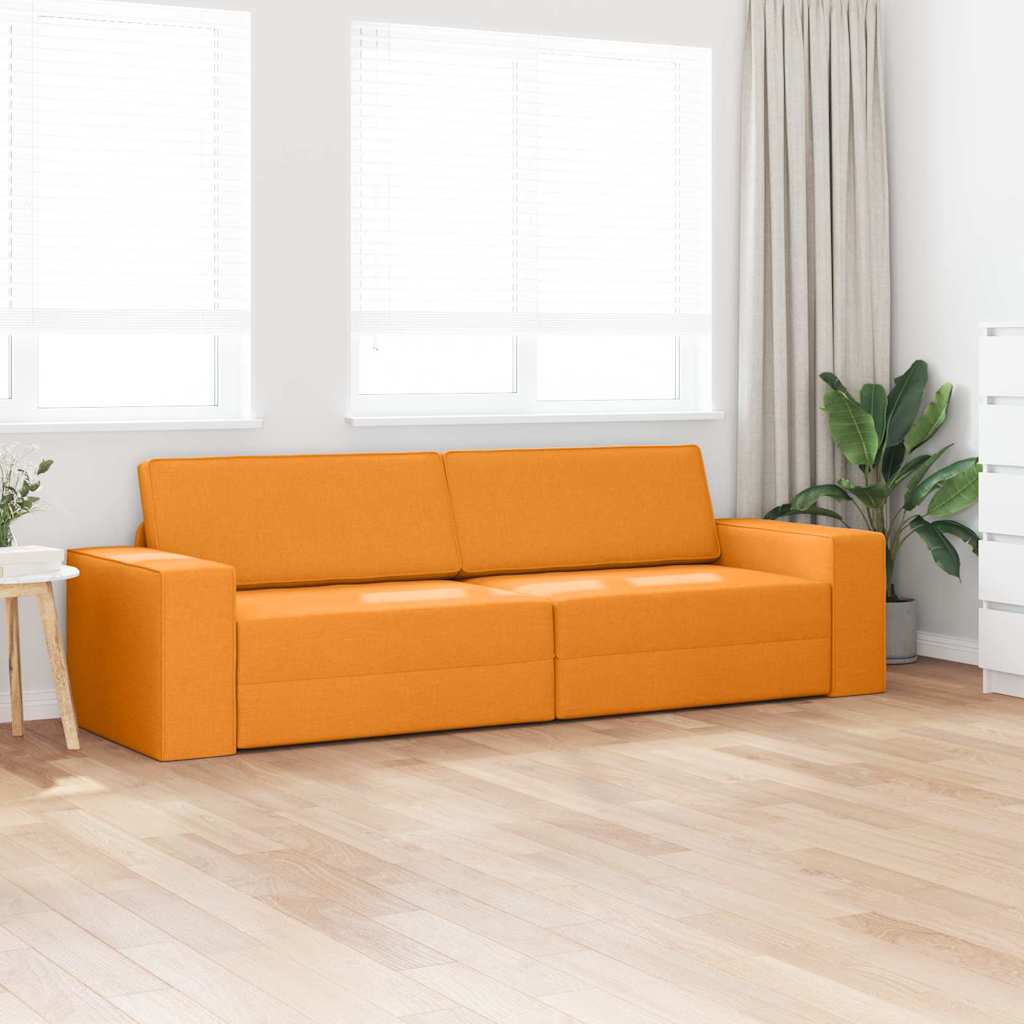 Boden-Sofa-Bett Dunkelgelb 245 x 78 x 77 cm Stoff