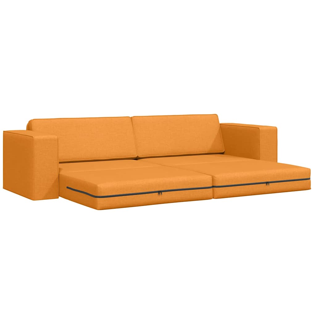Boden-Sofa-Bett Dunkelgelb 245 x 78 x 77 cm Stoff