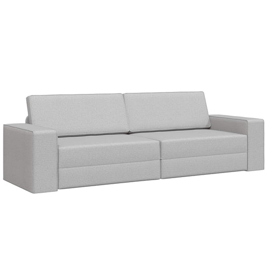 Schlafsofa Wolkengrau 245 x 78 x 77 cm Samt