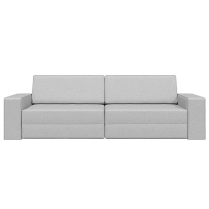 Schlafsofa Wolkengrau 245 x 78 x 77 cm Samt