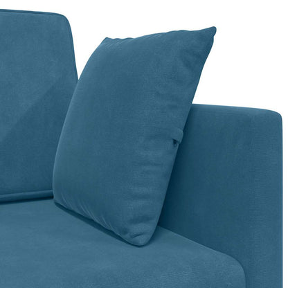 Boden-Sofa-Bett Blau 213 x 76 x 77 cm Samt