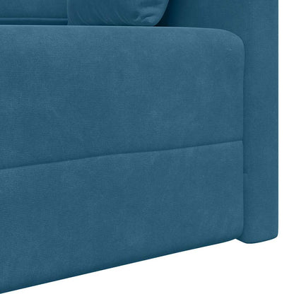 Boden-Sofa-Bett Blau 213 x 76 x 77 cm Samt