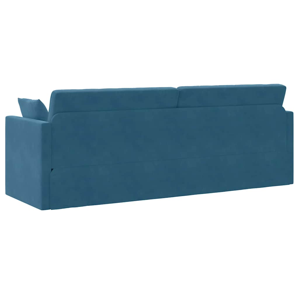 Boden-Sofa-Bett Blau 213 x 76 x 77 cm Samt