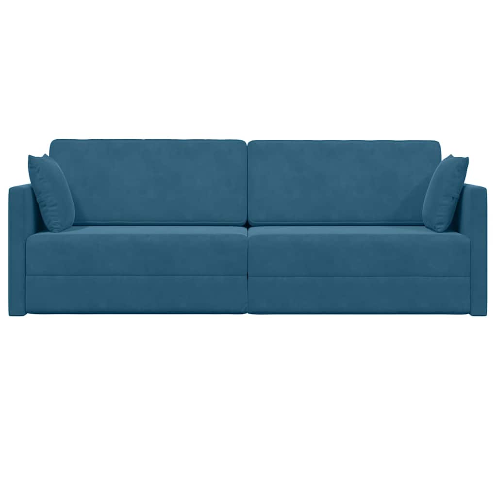Boden-Sofa-Bett Blau 213 x 76 x 77 cm Samt