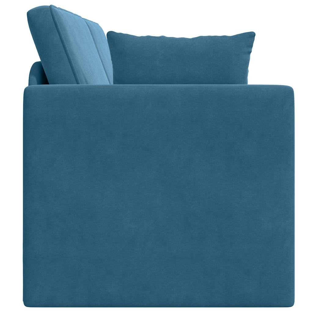 Boden-Sofa-Bett Blau 213 x 76 x 77 cm Samt