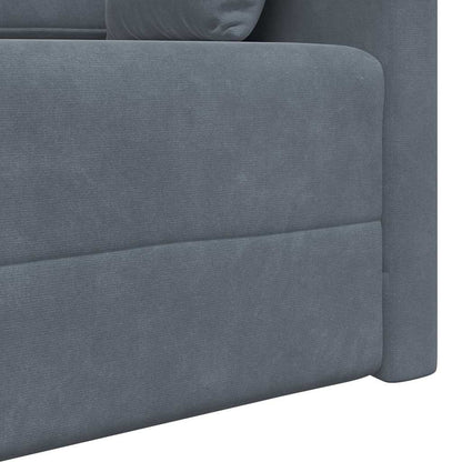 Boden-Sofa-Bett Dunkelgrau 213 x 76 x 77 cm Samt