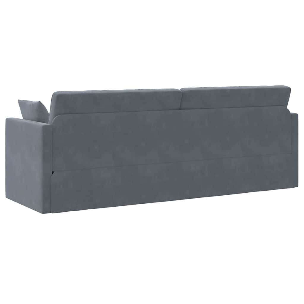 Boden-Sofa-Bett Dunkelgrau 213 x 70 x 77 cm Samt