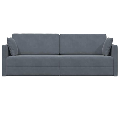 Boden-Sofa-Bett Dunkelgrau 213 x 76 x 77 cm Samt