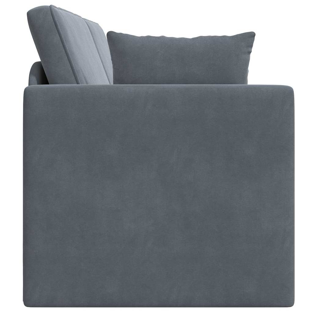 Boden-Sofa-Bett Dunkelgrau 213 x 76 x 77 cm Samt