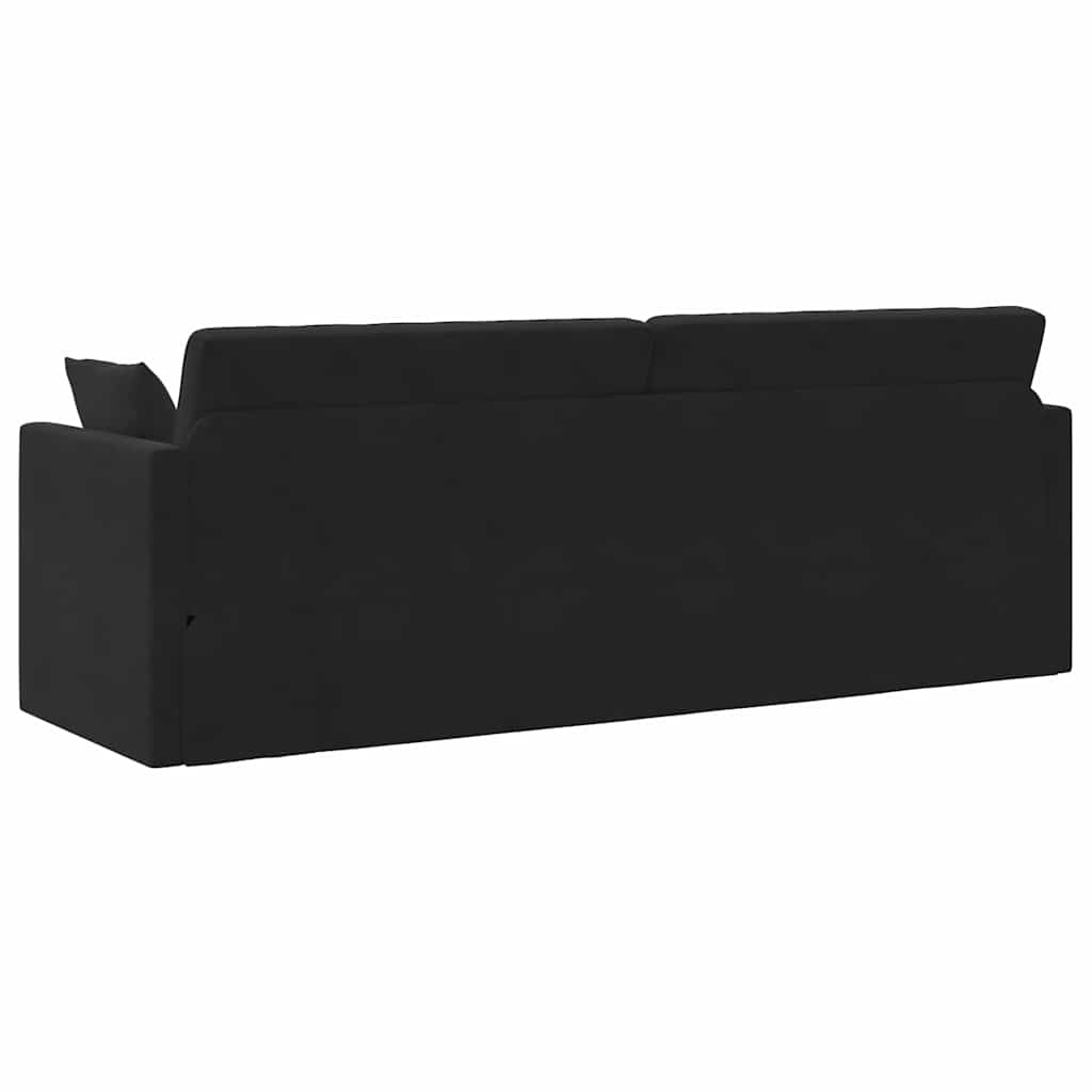 Boden-Sofa-Bett Schwarz 213 x 76 x 77 cm Samt