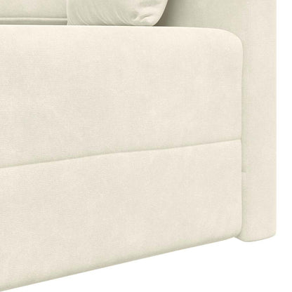 Boden-Sofa-Bett Creme 213 x 76 x 77 cm Samt