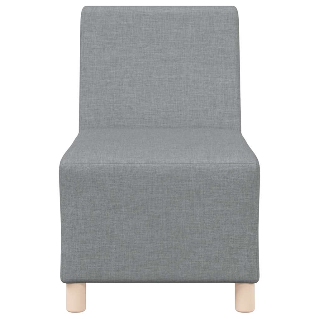 Modulares Sofa ohne Armlehnen Hellgrau 55 cm Stoff