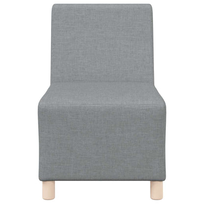 Modulares Sofa ohne Armlehnen Hellgrau 55 cm Stoff