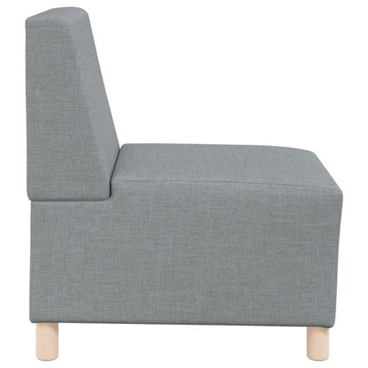Modulares Sofa ohne Armlehnen Hellgrau 55 cm Stoff