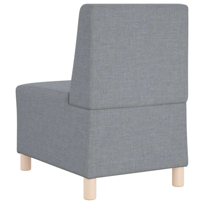 Modulares Sofa ohne Armlehnen Hellgrau 55 cm Stoff