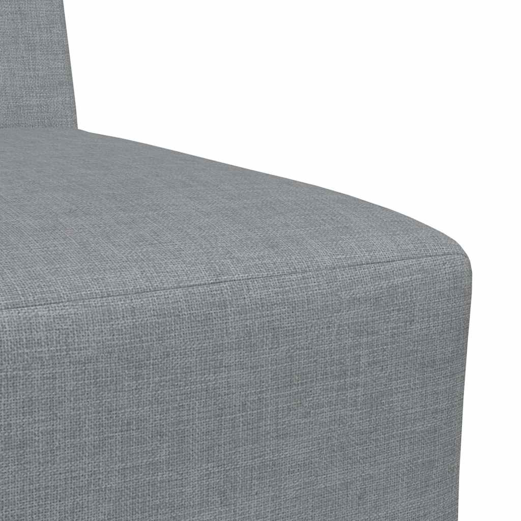Modulares Sofa ohne Armlehnen Hellgrau 55 cm Stoff