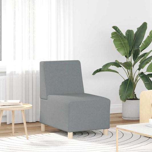Modulares Sofa ohne Armlehnen Hellgrau 55 cm Stoff