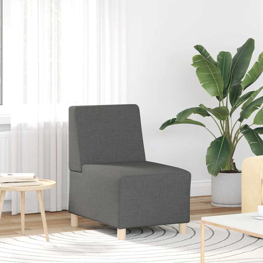 Modulares Sofa ohne Armlehnen Dunkelgrau 55 cm Stoff