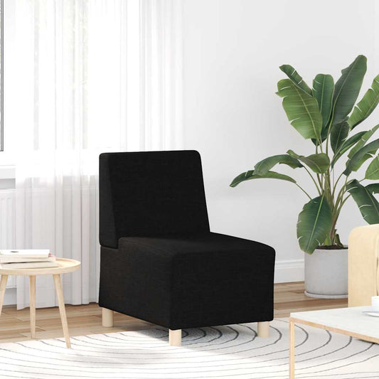 Modulares Sofa ohne Armlehnen Schwarz 55 cm Stoff