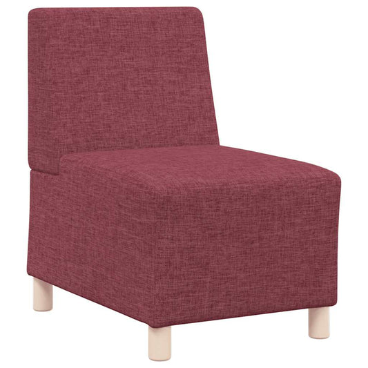 Modulares Sofa ohne Armlehnen Burgunderrot 55 cm Stoff