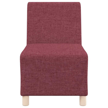 Modulares Sofa ohne Armlehnen Burgunderrot 55 cm Stoff