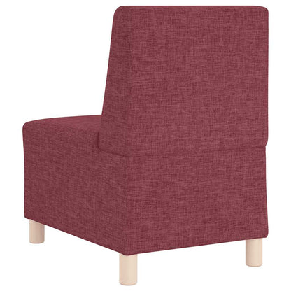 Modulares Sofa ohne Armlehnen Burgunderrot 55 cm Stoff