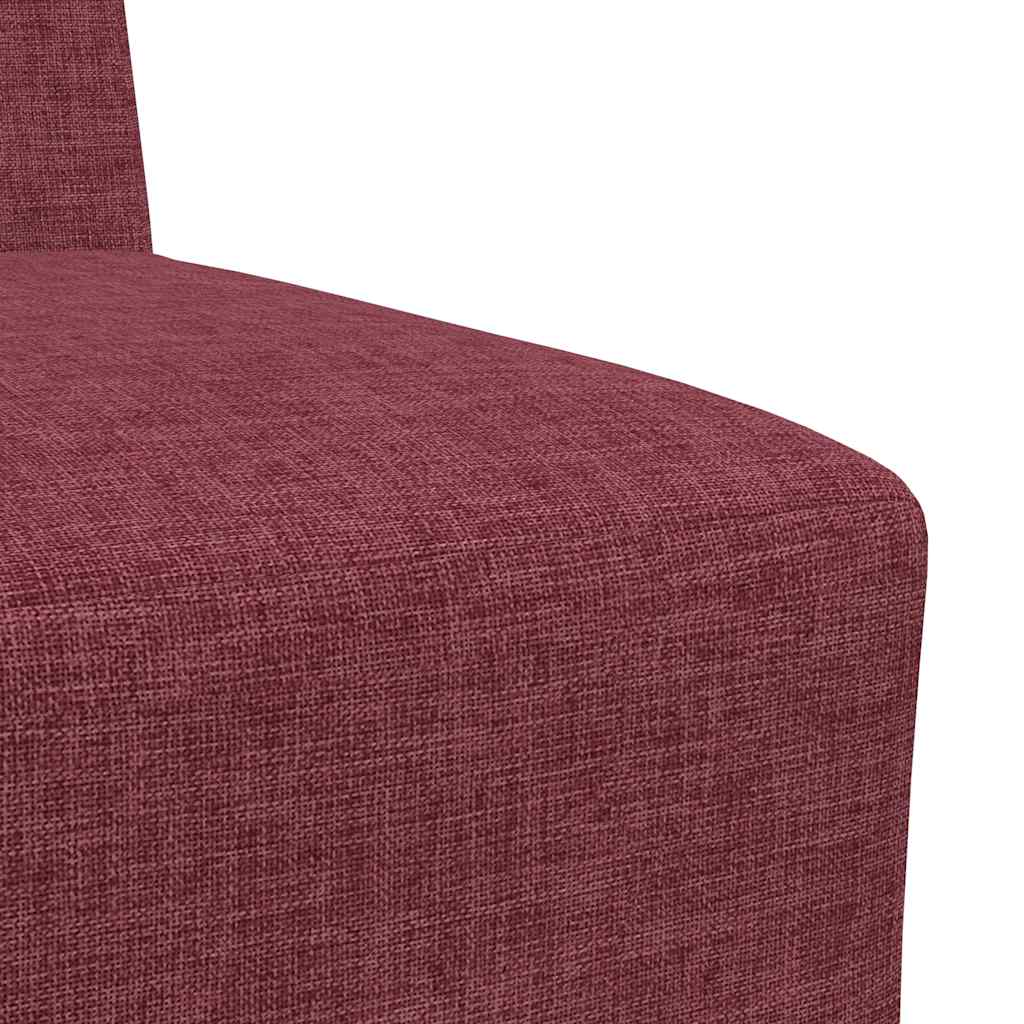 Modulares Sofa ohne Armlehnen Burgunderrot 55 cm Stoff