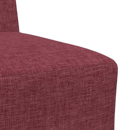 Modulares Sofa ohne Armlehnen Burgunderrot 55 cm Stoff