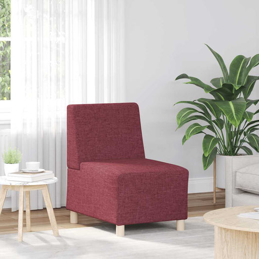 Modulares Sofa ohne Armlehnen Burgunderrot 55 cm Stoff