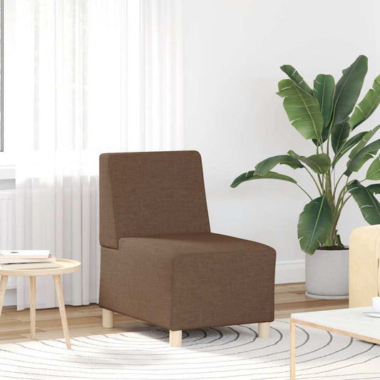 Modulares Sofa ohne Armlehnen Braun 55 cm Stoff