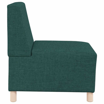 Modulares Sofa ohne Armlehnen Dunkelgrün 55 cm Stoff