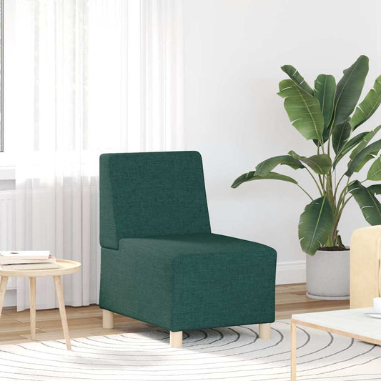 Modulares Sofa ohne Armlehnen Dunkelgrün 55 cm Stoff