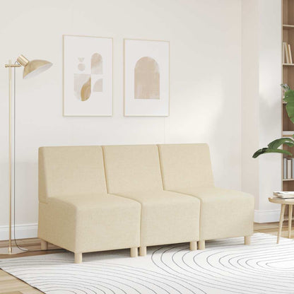 Modulares Sofa ohne Armlehnen Creme 55 cm Stoff