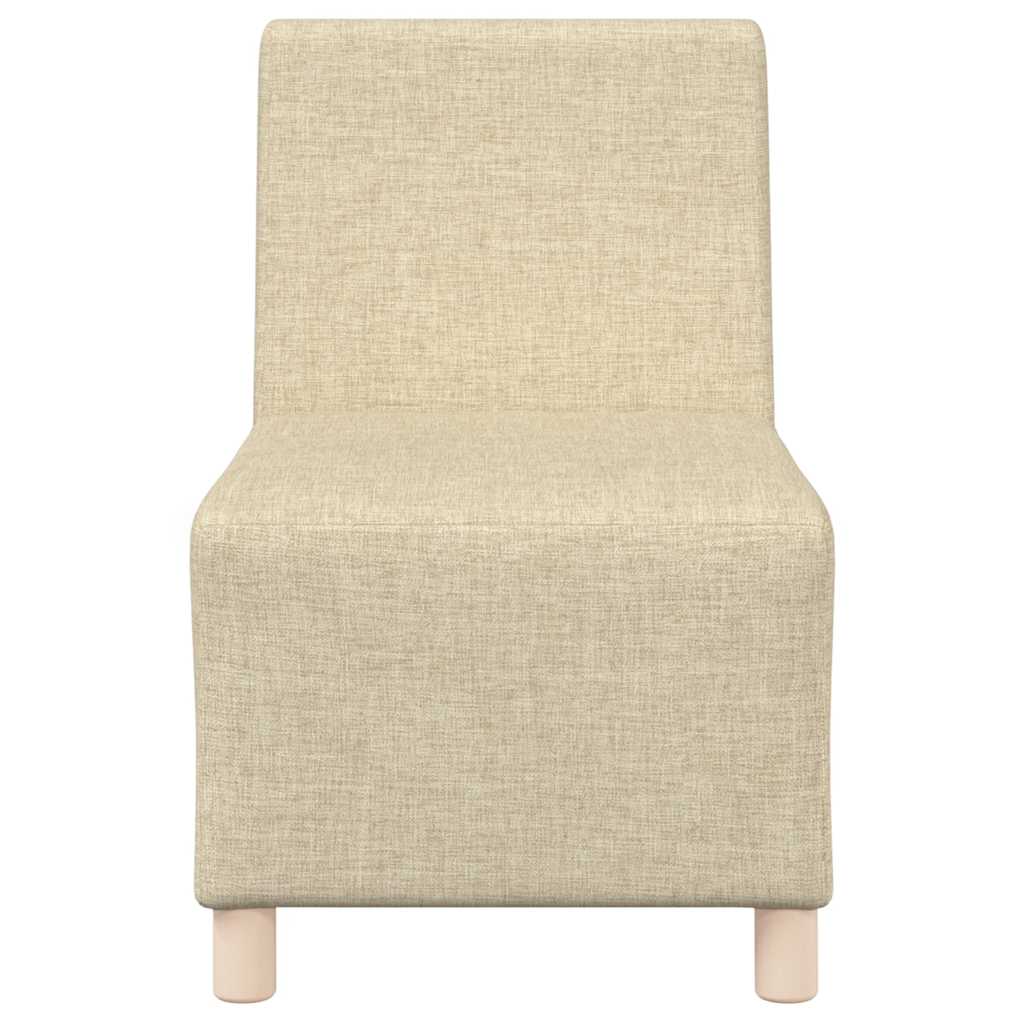 Modulares Sofa ohne Armlehnen Creme 55 cm Stoff