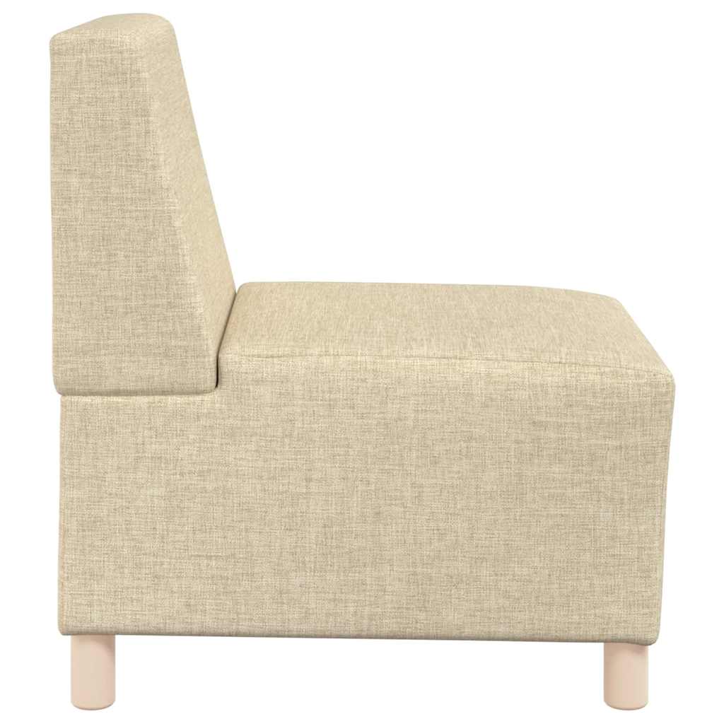 Modulares Sofa ohne Armlehnen Creme 55 cm Stoff