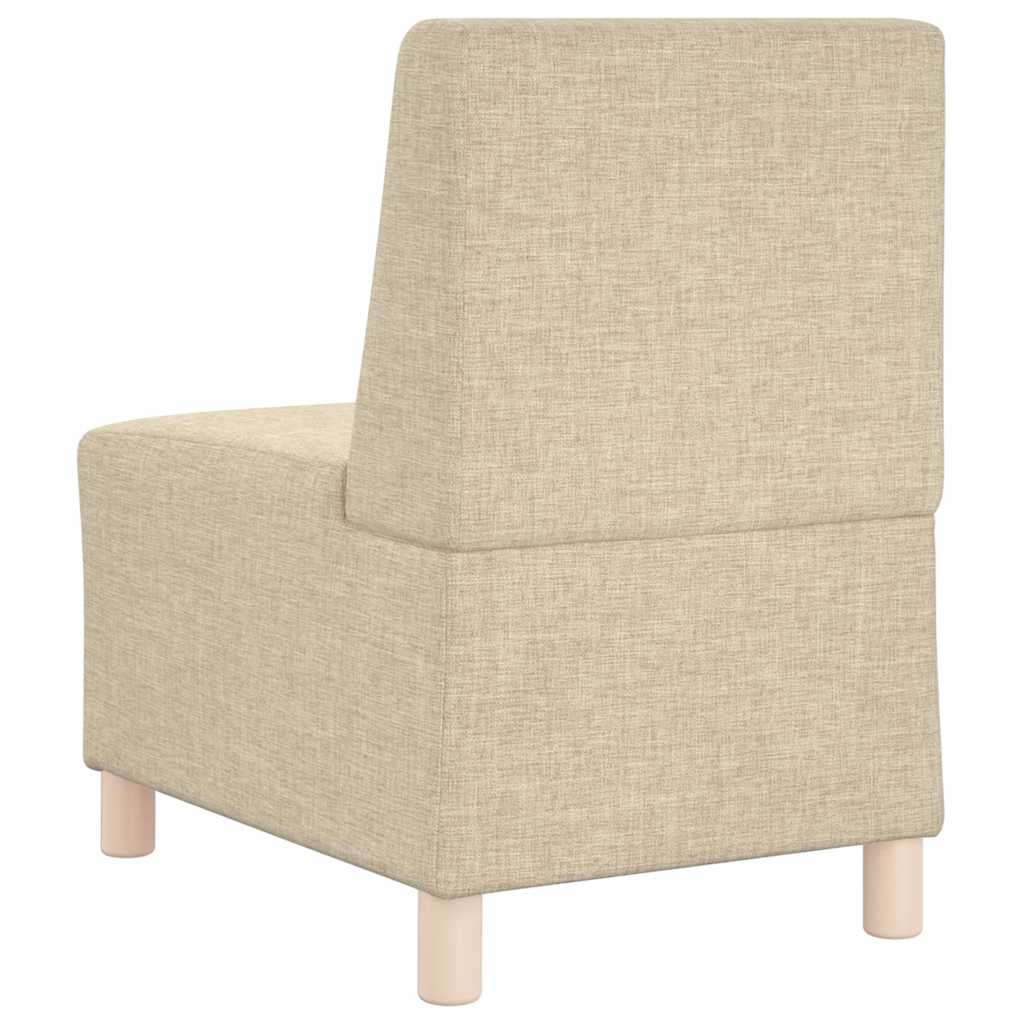 Modulares Sofa ohne Armlehnen Creme 55 cm Stoff