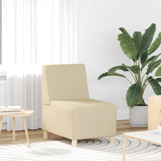 Modulares Sofa ohne Armlehnen Creme 55 cm Stoff