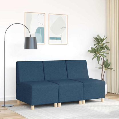 Modulares Sofa ohne Armlehnen Blau 55 cm Stoff
