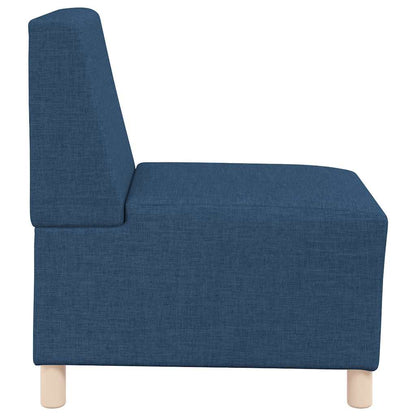 Modulares Sofa ohne Armlehnen Blau 55 cm Stoff