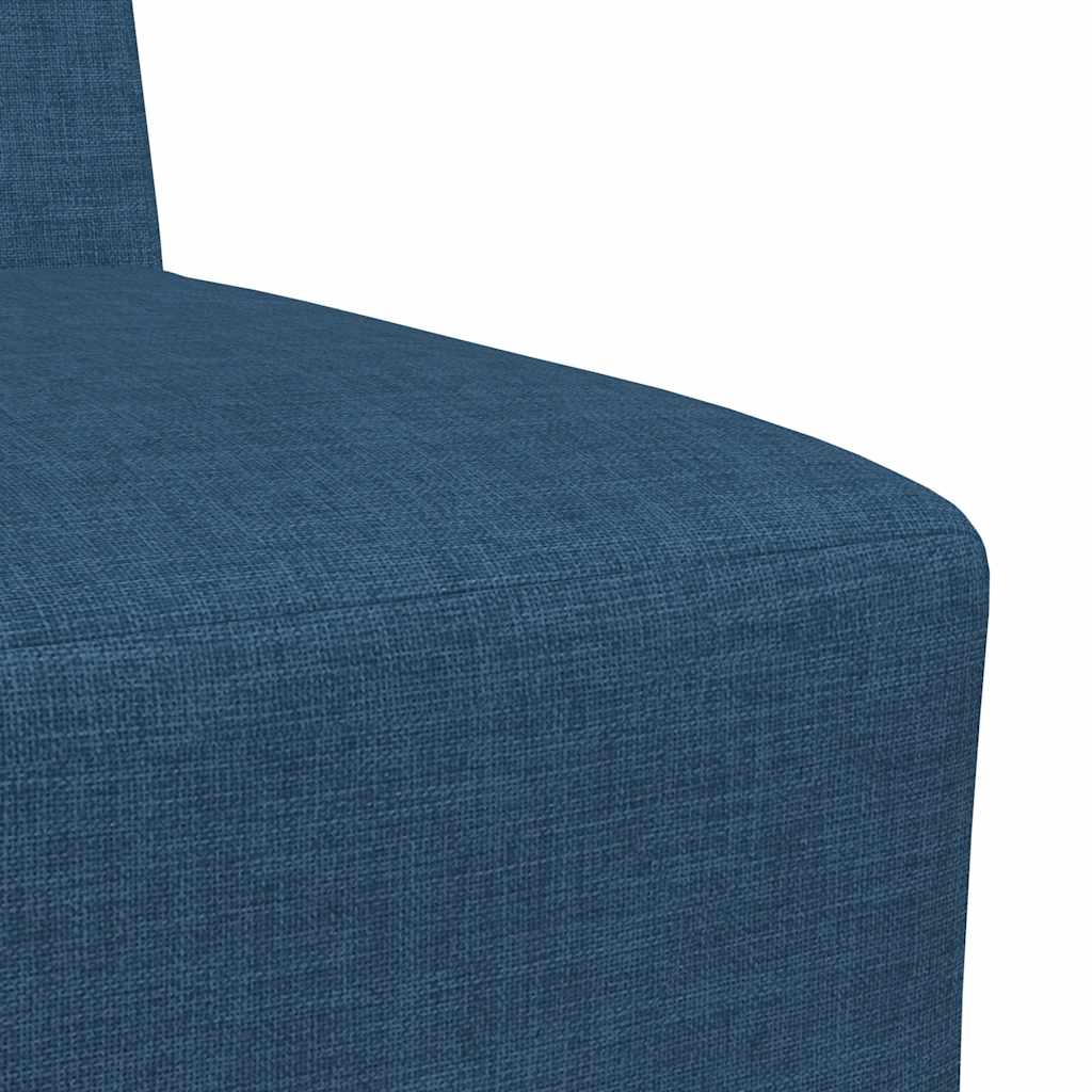 Modulares Sofa ohne Armlehnen Blau 55 cm Stoff