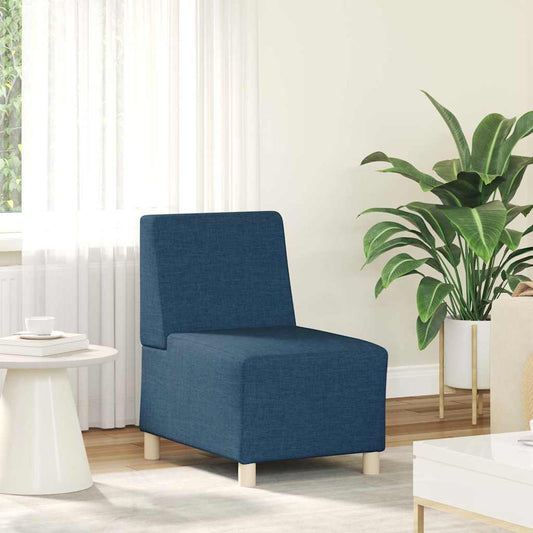 Modulares Sofa ohne Armlehnen Blau 55 cm Stoff
