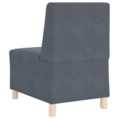 Modulares Sofa ohne Armlehnen Dunkelgrau 55 cm Samt
