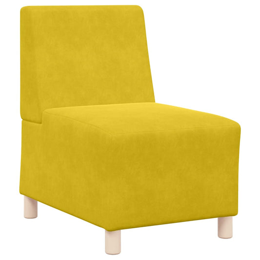 Modulares Sofa ohne Armlehnen Gelb 55 cm Samt