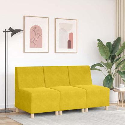 Modulares Sofa ohne Armlehnen Gelb 55 cm Samt