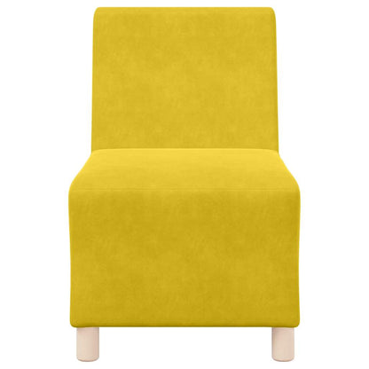 Modulares Sofa ohne Armlehnen Gelb 55 cm Samt