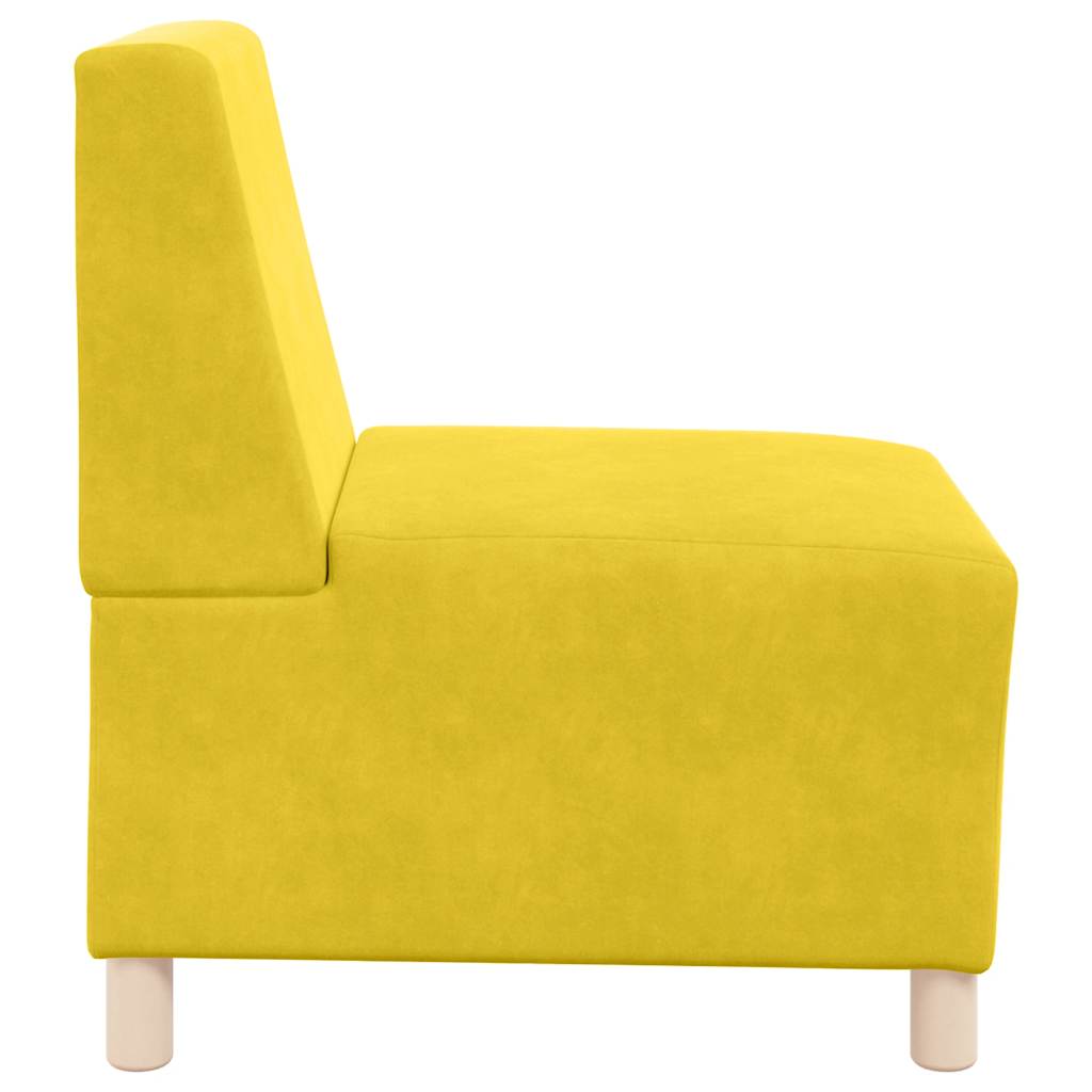 Modulares Sofa ohne Armlehnen Gelb 55 cm Samt