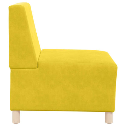 Modulares Sofa ohne Armlehnen Gelb 55 cm Samt