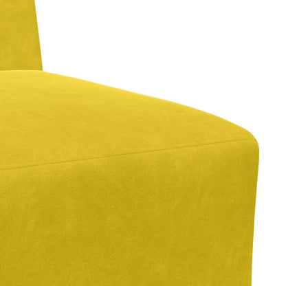 Modulares Sofa ohne Armlehnen Gelb 55 cm Samt