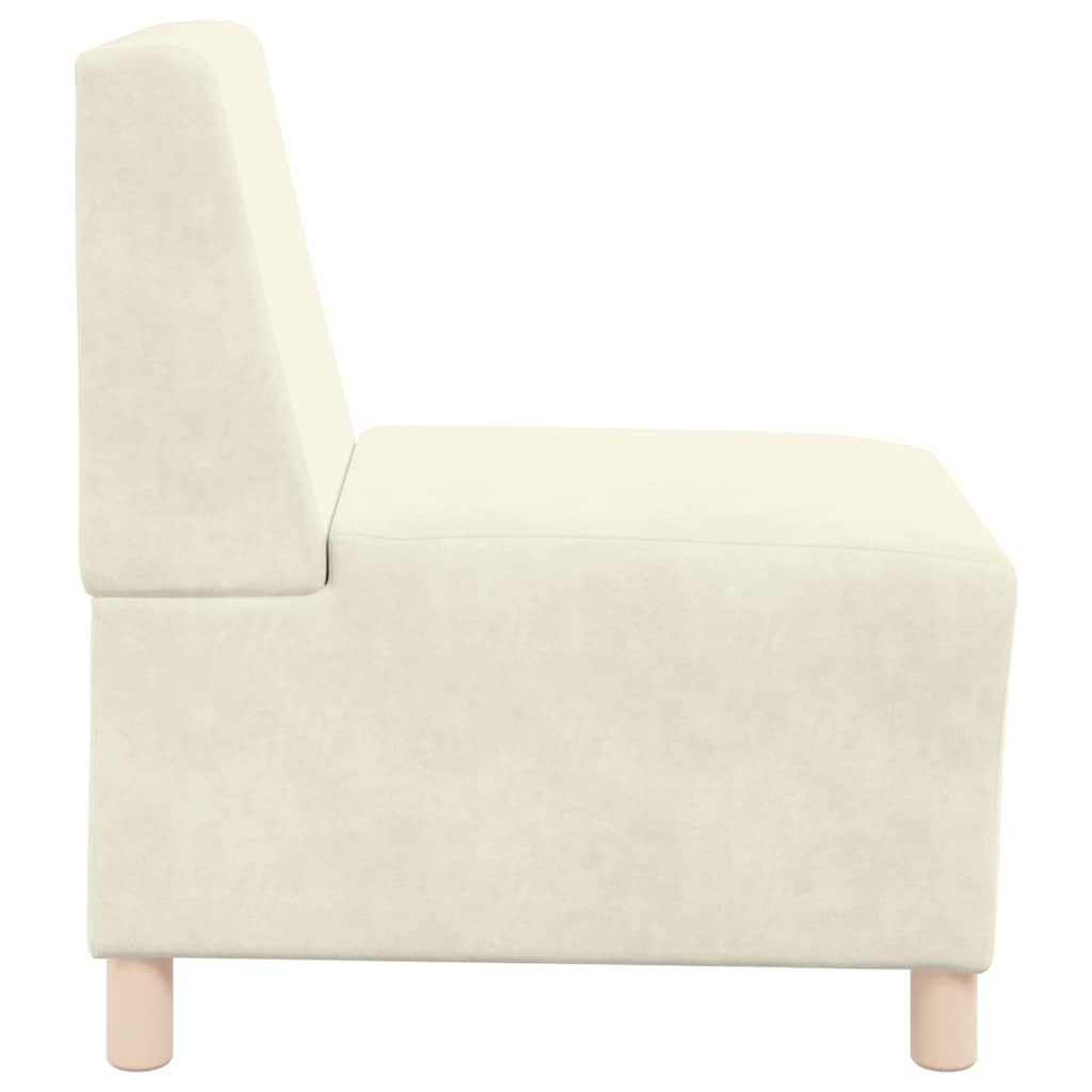 Modulares Sofa ohne Armlehnen Creme 55 cm Samt
