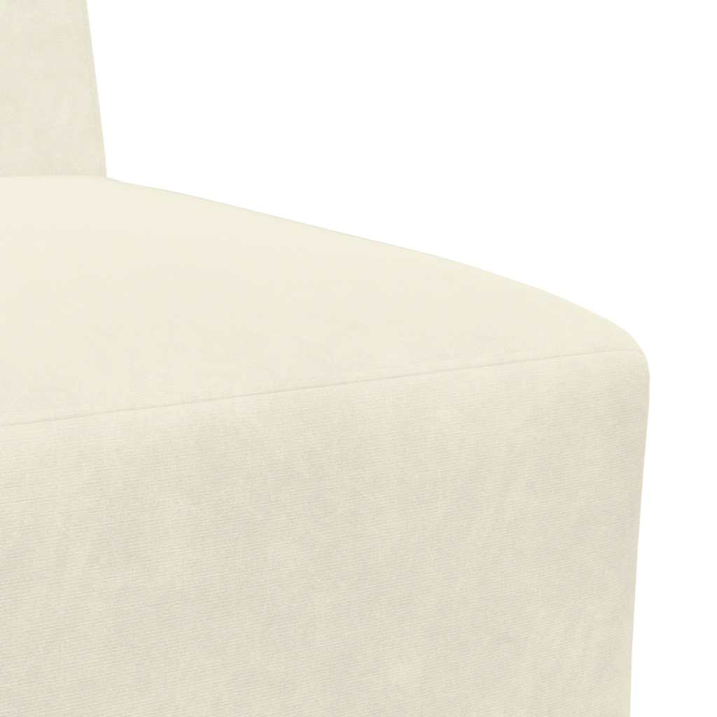 Modulares Sofa ohne Armlehnen Creme 55 cm Samt